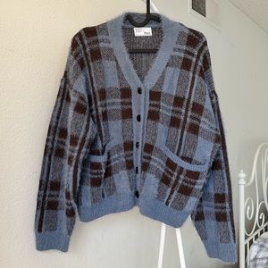 Plaid Fuzzy Cardigan